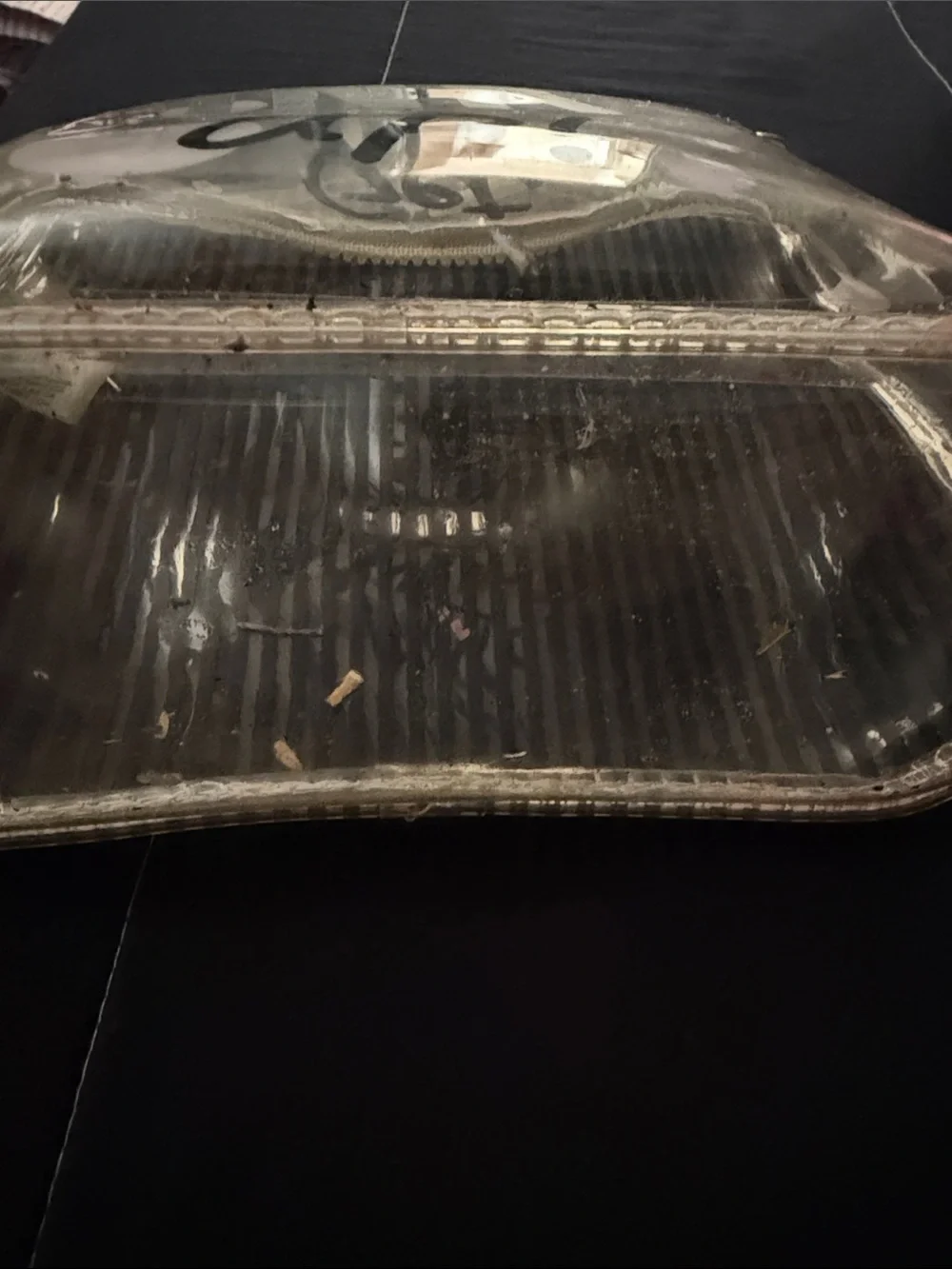 PINK Victoria's Secret Clear Cosmetic Bag with White Polka Dots